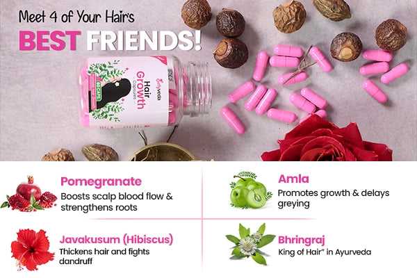 Girlyveda Hair Growth Capsule for Healthy Hair Care Support