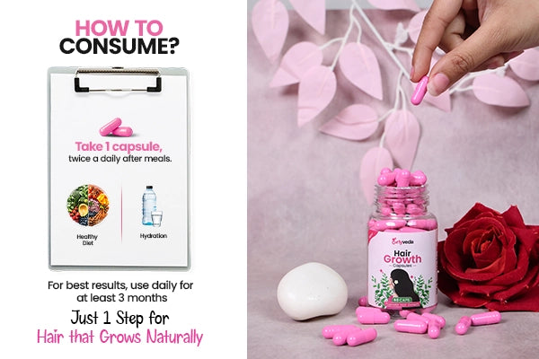 Girlyveda Hair Growth Capsule for Healthy Hair Care Support