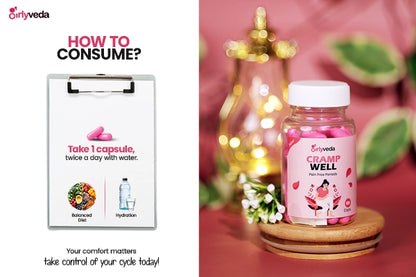 Girlyveda Crampwell – Ayurvedic Capsules for Period Pain Relief