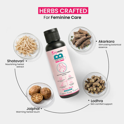 Girlyveda B-Growth Oil: Ayurvedic Breast Massage Oil for Firming and Nourishing