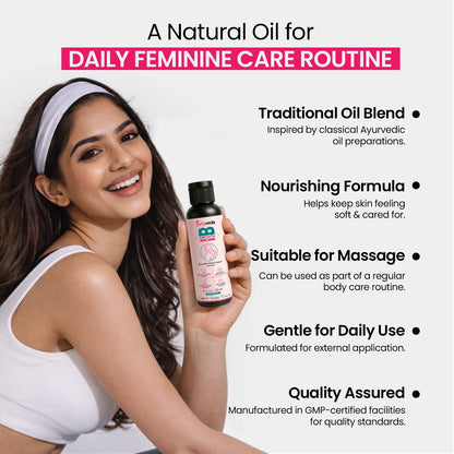 Girlyveda B-Growth Oil: Ayurvedic Breast Massage Oil for Firming and Nourishing